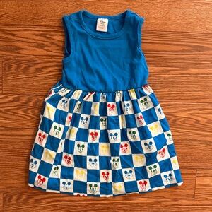 Hanna Andersson x Disney Blue and Multicolor Mickey Mouse Dress